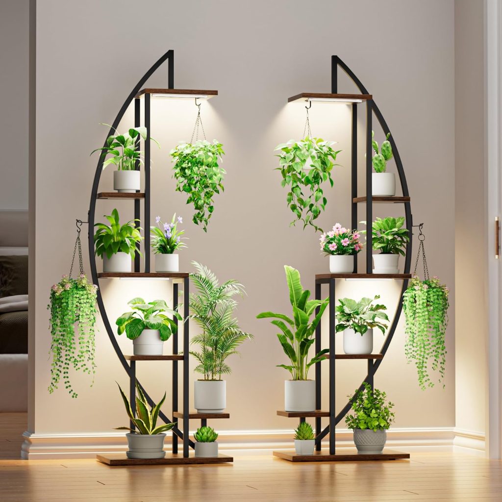 Plant Stand Indoor with Grow Lights detail
