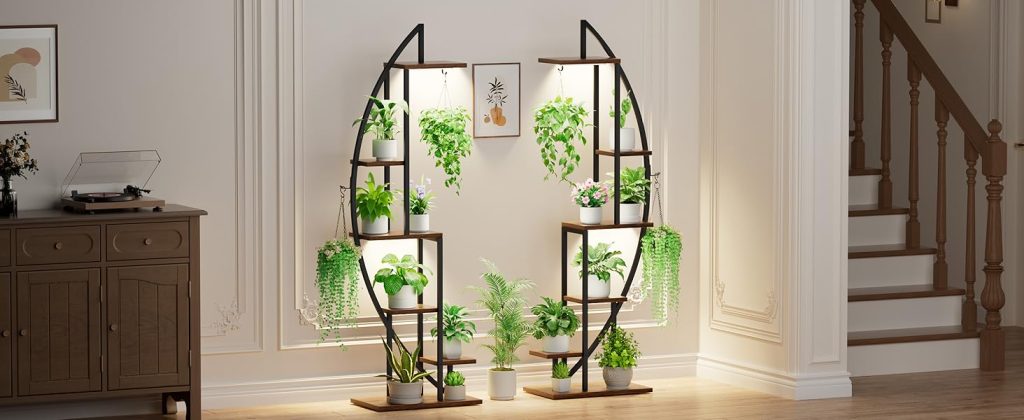 Plant Stand Indoor with Grow Lights detail