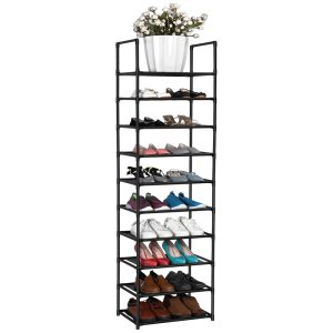 10 Tiers Shoe Rack 20-25 Pairs Sturdy Shoe Shelf