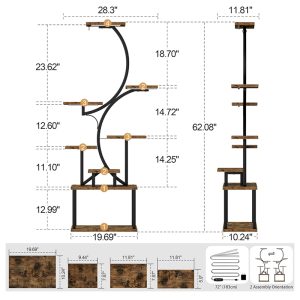 Plant Stand Indoor with Grow Lights