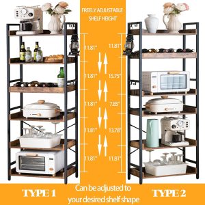 Adjustable 6 Tier Open Bookcase