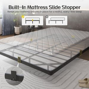 Full Size Modern Floating Bed Frame with Smart LED Lights