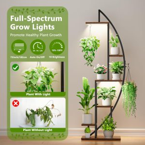 Plant Stand Indoor with Grow Lights