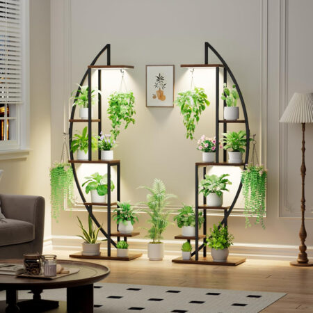Plant Stand Indoor with Grow Lights