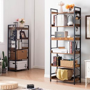 Adjustable 6 Tier Open Bookcase