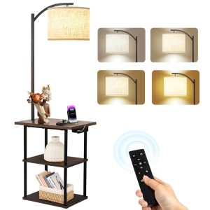 Floor Lamp with Shelves, Modern Side Table