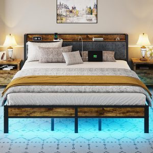 Bed Frame with Smart LED Lights