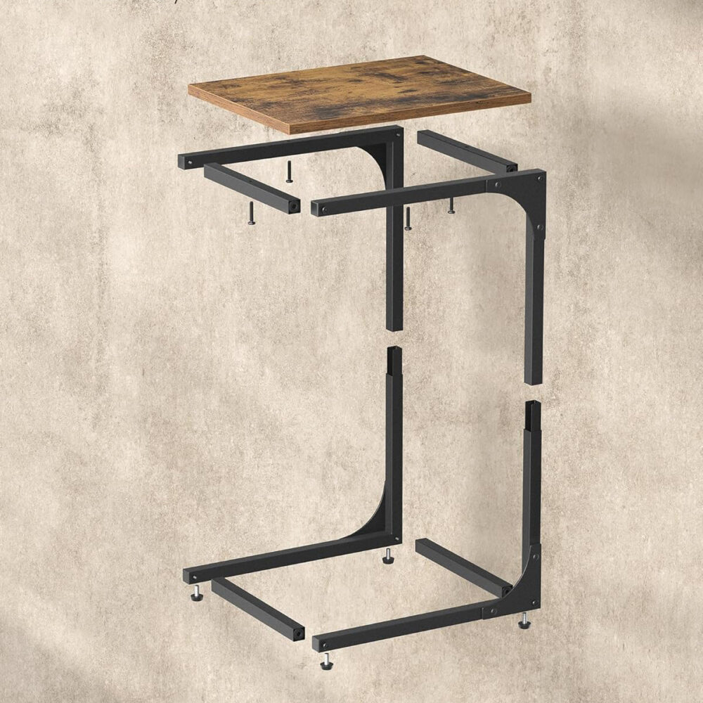C-Shaped End Table, Small Side Table for Couch — view 4