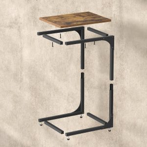 C-Shaped End Table, Small Side Table for Couch