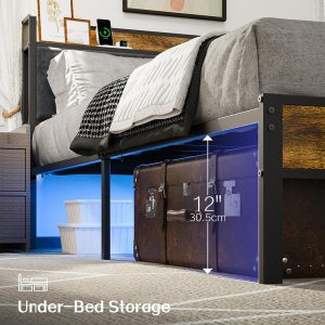 Bed Frame with Smart LED Lights
