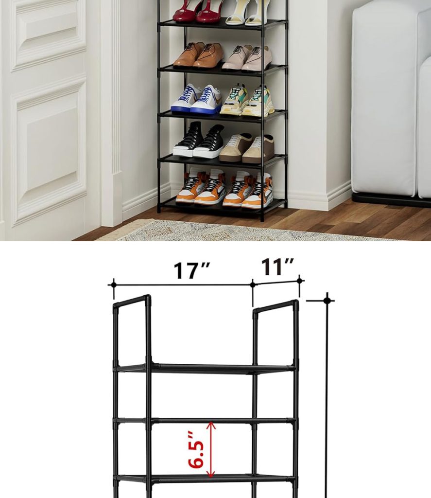 10 Tiers Shoe Rack 20-25 Pairs Sturdy Shoe Shelf detail