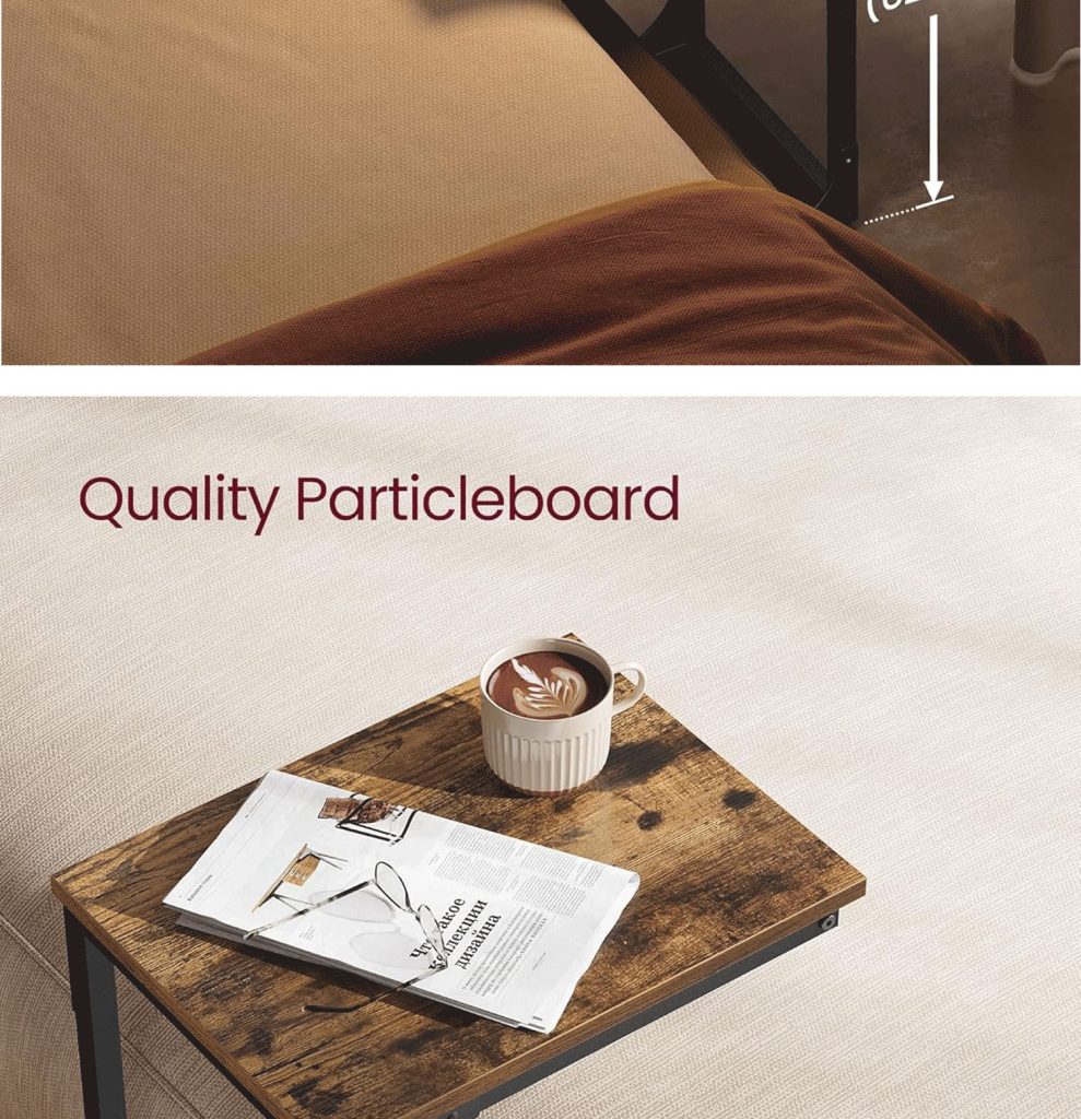 C-Shaped End Table, Small Side Table for Couch detail