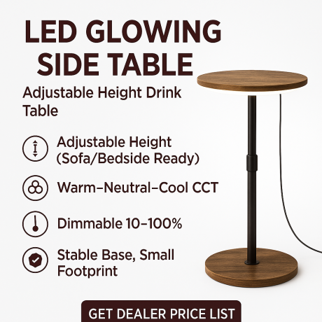 LED side table