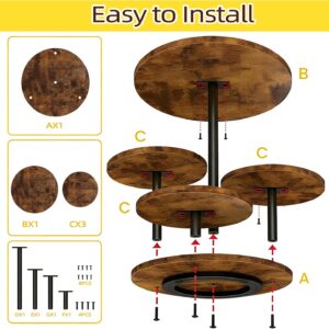 4-Tier Wooden Cupcake Stand for 50 Cupcakes with Rotating Base