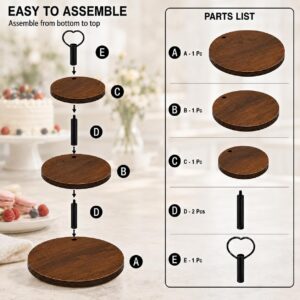 3-Tier Wooden Cupcake Stand for 24 Mini Cupcakes