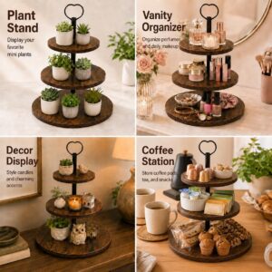 3-Tier Wooden Cupcake Stand for 24 Mini Cupcakes